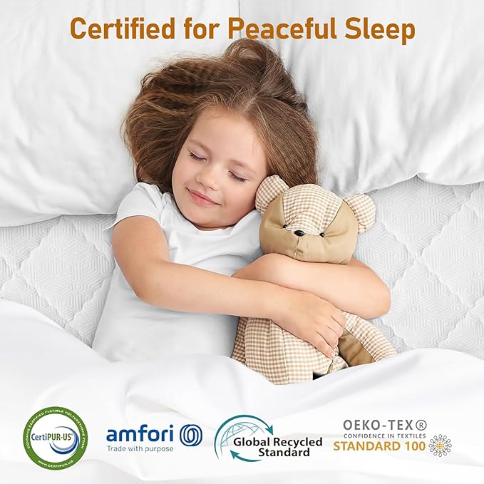 Glendan Firm Mattress Topper Full: 3 Inch High Density Foam for Back Pain - Extra Breathable Support Bed Topper - Bamboo Washable Cover with Anti-Slip Straps - CertiPUR-US Oeko-Tex Certified 75x54