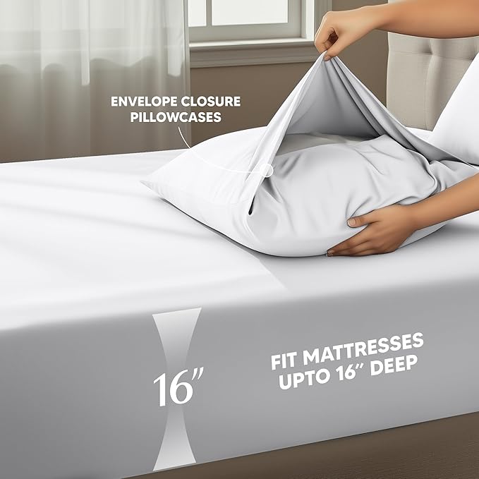 Utopia Bedding Twin Sheet Set – 3 Piece Bed Sheets for Twin Size Bed, Soft and Breathable Microfiber, Includes 1 Fitted Sheet, 1 Flat Sheet and 1 Pillowcase – Oeko Tex (White)