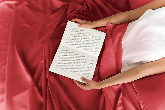 King 6 Piece Sheet Set - Comfy, Breathable & Cooling - Soft Hotel Luxury Bedding for Women, Men, Kids, Teens & Children - 1 Flat & 1 Fitted Sheet & 4 Pillowcases w/ Deep Pockets - Wrinkle Free - Red