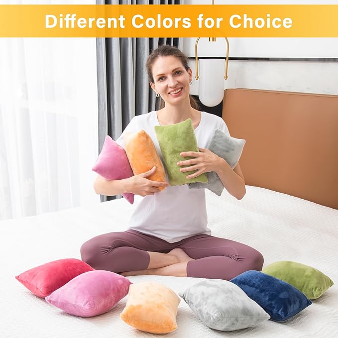 1 MIDDLE ONE 2 Pack Small Pillow, Memory Foam Mini Pillow 11 X 7 Inches for Travel, Sleeping, Nap and Neck, Knee, Lumbar Support, Tiny Cushion for Pet, Dogs (Camel)