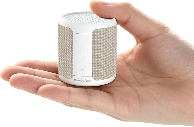 Portable Sound Machine for Baby, Kids & Adults, 30 Soothing Sounds, 32 Volume Levels, 3 Timers, Rechargeable Mini White Noise Sleep Sound Machine for Travel Camping Home Office Nursery