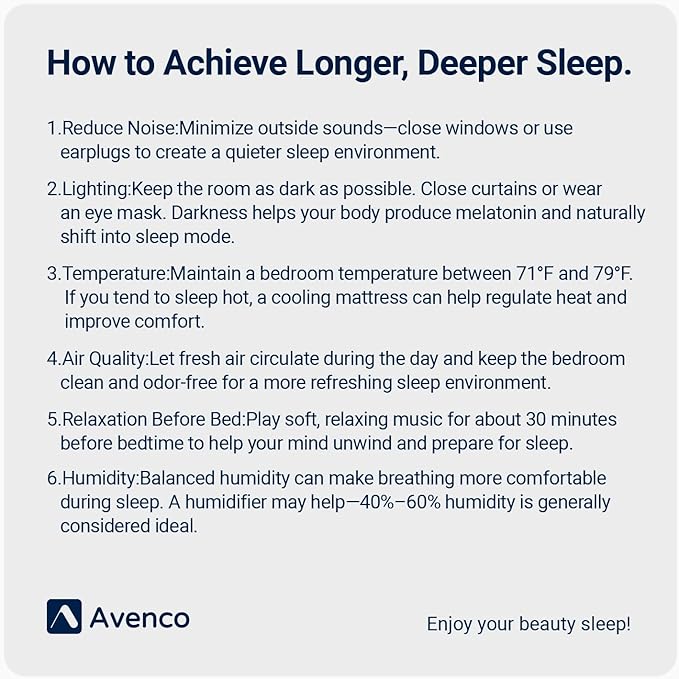 Avenco 14 Inch Queen Mattress with Open-Cell Foam for Breathable Comfort, Gel Memory Foam Queen Size Mattresses with Removable Cover, CertiPUR-US Certified Mattress in a Box