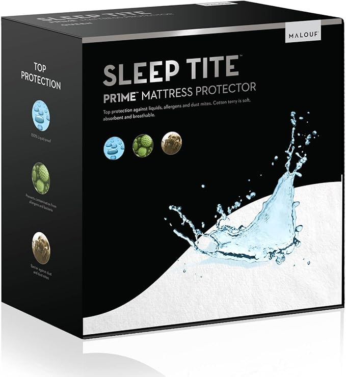 SLEEP TITE non-staining 99.99% Waterproof Mattress Protector - 15-Year U.S. Warranty - Vinyl less - Full XL