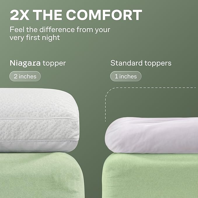 Extra-Thick 2 Inch California King Size Mattress Topper - Ultra Plush & Soft Viscose Derived from Bamboo Mattress Pad, Naturally Cooling & Perfect for Full Body Support, Snow White