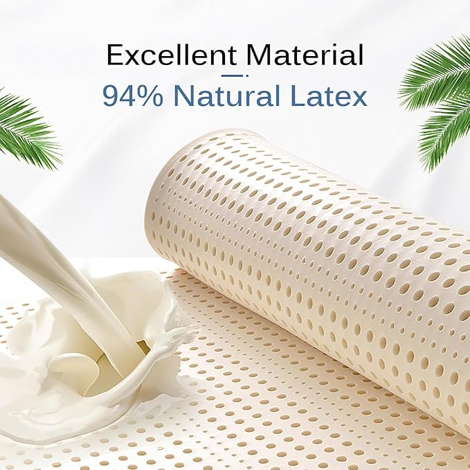 Natural Latex Mattress Topper, Single Twin Full Queen King Size Folding Portable Mattress Japanese Tatami Roll Mat Foldable Dormitory Mattress,2.5cm,90x190cm