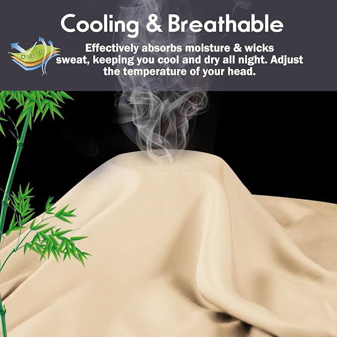 Body Pillowcase with Zipper Cooling Viscose from Bamboo Zippered Pillowcases, Cool & Breathable Body Pillow Cover for Hot Sleepers and Night Sweats, 20" x 54"
