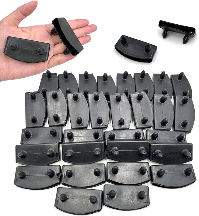 30pcs 54x9mm Black Replacement Bed Slat Plastic End Caps Holders for Holding Securing Wooden Slats Bed Base,Width 54mm x Height 9 mm (Inside Dimension)