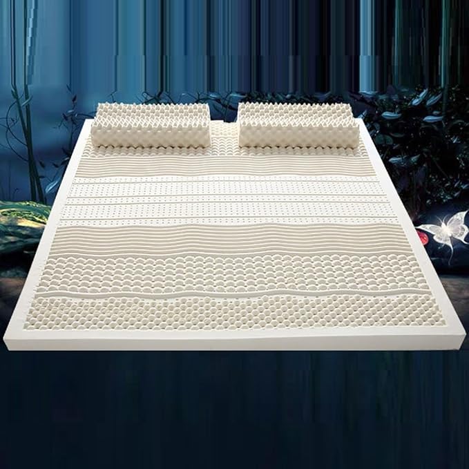100% Thailand Natural Latex Mattress with Cover Natural Pure Rubber Mattress 1.8M Bed 1.5M Thickened Home Dormitory Cushion Mat,Thickness 2.5cm,100x190cm