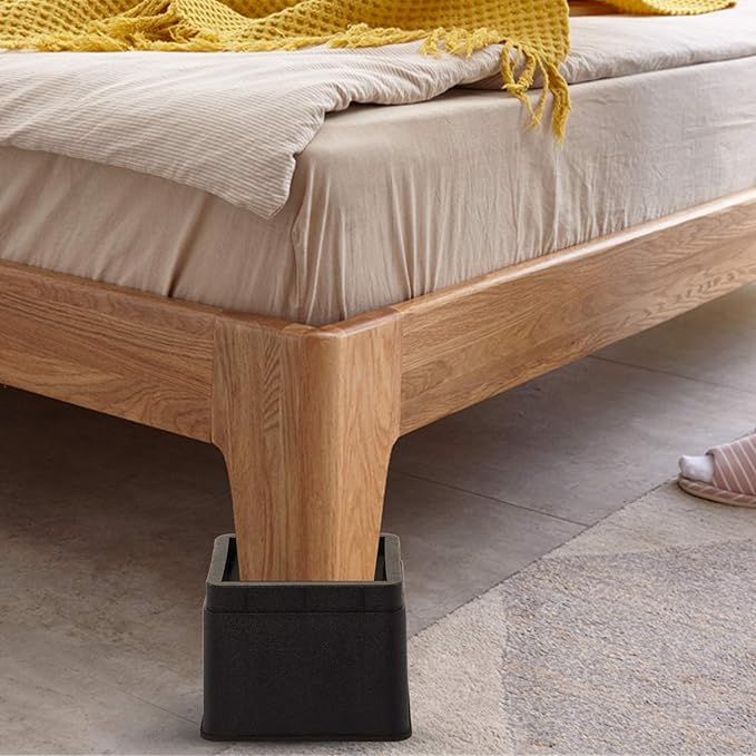 BTSD-home 3 Inches Stackable Bed Risers Furniture Risers for Sofas, Counch, Tables Heavy Duty Bed Frame Lifters Set of 6