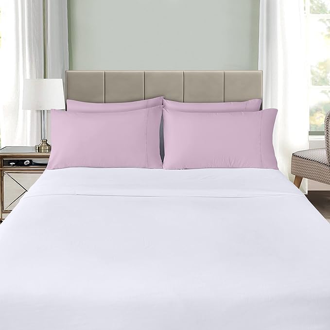 Utopia Bedding King Pillow Cases - 4 Pack - Envelope Closure - Soft Brushed Microfiber Fabric - Shrinkage and Fade Resistant Pillow Covers King Size 20 X 40 Inches (King, Lavender)
