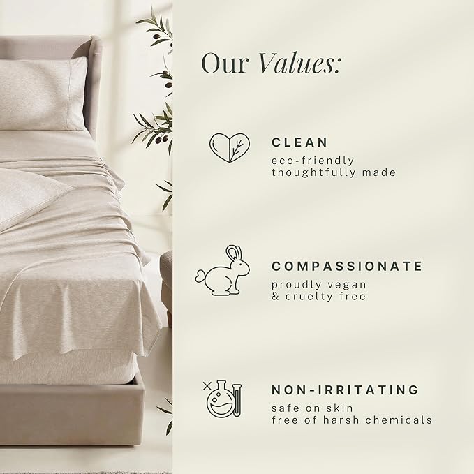 Hearth & Harbor Bed Sheets, Luxury Soft 6 Piece Bed Sheet Set Extra Deep Pocket Fitted Sheets Fits Mattress up to 21", Double Brushed Bedding Sheets & Pillowcases,