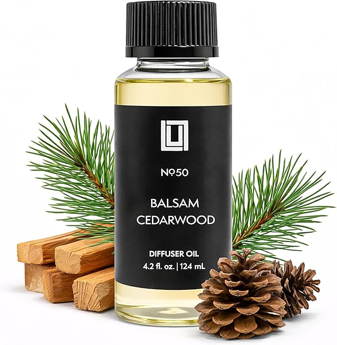 Aroma by Lulu - Luxury Fragrance Oil for Waterless Cold Air Diffusers - Aromatherapy Fragrance Oil Blend for The Home or Office (Balsam & Cedarwood)