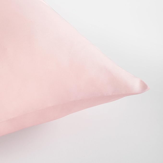 FLXXIE Pillow Cases Queen, Soft Microfiber Pillow Covers with Envelope Closure, Wrinkle Resistant Pillowcases, 2 Piece Set, 20x30, Blush Pink