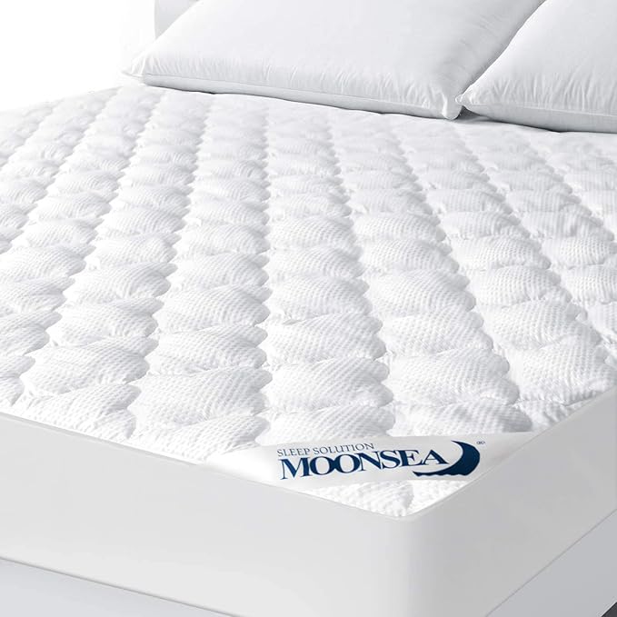 Queen Mattress Pad Thick Quilted Mattress Topper, Air Mattress Cover, Super Soft Breathable and Noiseless Down Alternative Fiber Extra Thick Mattress Pad with Deep Pocket Fits up to 23 Inch Mattress