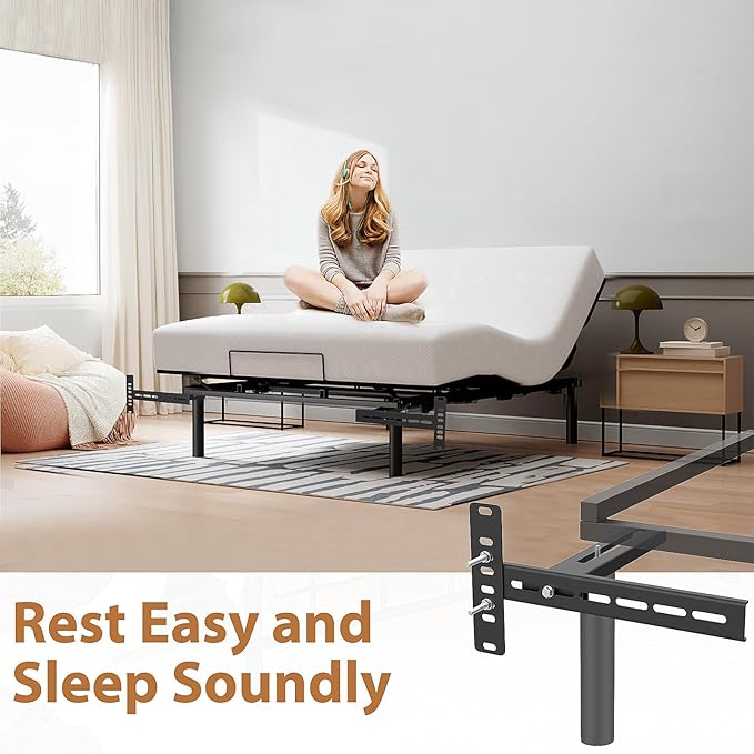 Adjustable Bed Headboard Brackets,Universal Headboard Brackets for Adjustable Bed Base for Twin/King/Queen/Full Size Bed Frame