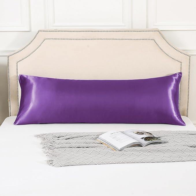 HUXMEYSON Body Pillow with Satin Pillowcase, Body Pillow for Adults, Removable Cover, (20"x54")