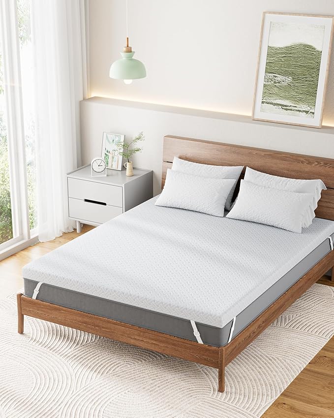 PERLECARE Twin XL Mattress Topper - 3 Inch Cooling Memory Foam Mattress Pad Made with CertiPUR-US® Certified Foam, Bed Topper with Bamboo Cover,Removable & Washable & Non-Slip, Oeko-Tex Certified