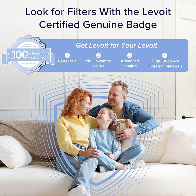 LEVOIT Air Purifier for Home Bedroom, Quiet Clean with Washable Pre-Filter for Dander, Smoke, Dust, Pollen, AHAM VERIFIDE, Odor Eliminators for Medium Sized Rooms, Pet Hair Remover, Vital 100, White