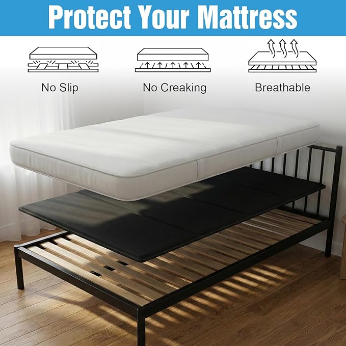 Bunkie Board King Size (76x80''), 10mm Bed Boards for Under Mattress, Breathable, Noise Minimizing, Moisture Resistant Bunkieboards, Heavy Duty Bed Support Board for Platform & Slatted Frames