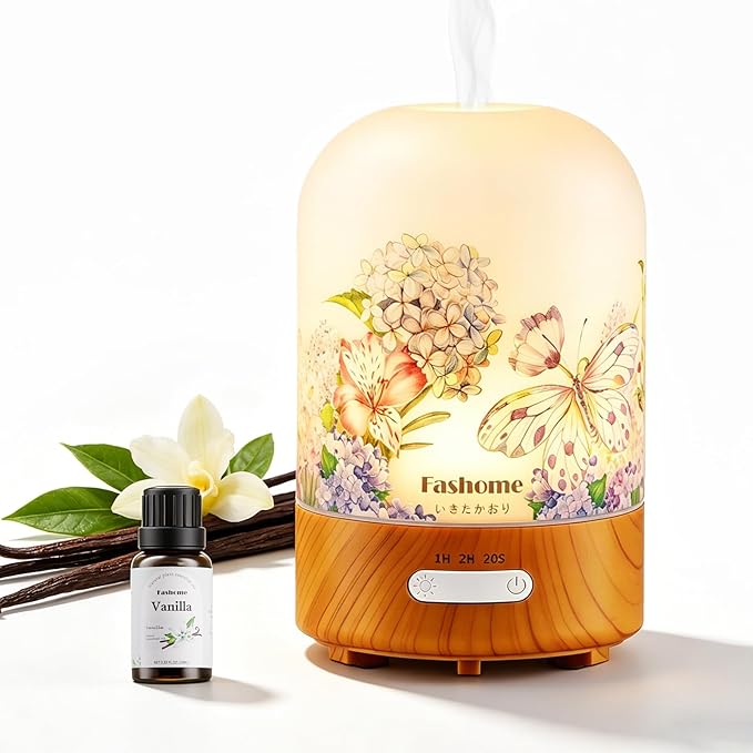 Essential Oil Diffuser for Home, Ultrasonic Cool Mist Air Aromatherapy Humidifier, Mini Scent Air Machine Portable Aroma Diffuser with Changing Lights & Auto Shut-Off for Home Bedroom Office Yoga