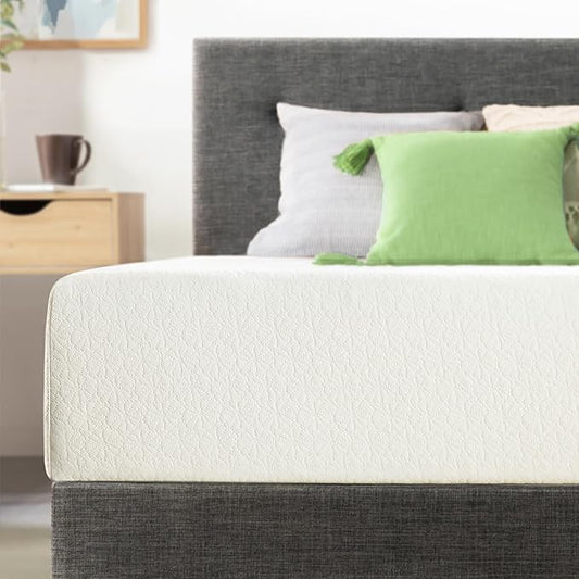 Best Price Mattress 10 inch King Mattress Bed-In-A-Box, Green Tea Memory Foam,White