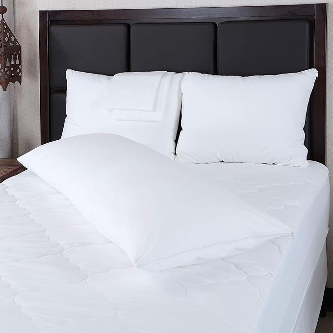 The Grand Pillow Covers Body Size (20 X 55) - Poly-Cotton Pillow Protector with Zipper - Moisture Wicking, Advanced Allergy Protection Pillow Protector - Protects Pillow from Dirt & Debris (2 Pack)