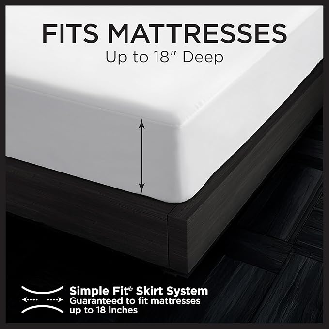 Protect-A-Bed Essential Mattress Protector Queen, Dust Mite Resistant, Noiseless and Odor-Resistant Mattress Cover, 100% Waterproof Top, Machine Washable, Fits 11"-18" Mattresses