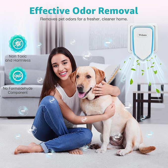 Air Ionizers Plug In Air Purifier 4 Pack Negative Ion Air Purifiers Ionizer for Home, Bedroom, Office, Basement Kitchen Air Freshener Odor Reducer Pets Smoke Smell (2, White)