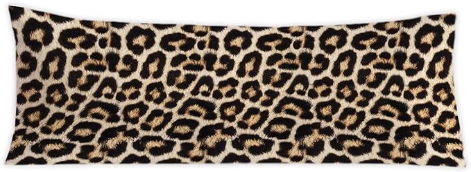 Cheetah Print 20x54 Body Pillow Cover, Leopard Room Decor, Y2k Wild Animal Cheetah Print Decorative Long Body Pillow Cases for Girls Bedroom Dorm Apartment Bed Couch