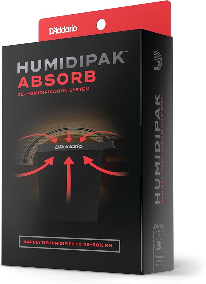 D'Addario Guitar Dehumidifier System - Humidipak Absorb Kit - Automatic Humidity Control System - Maintenance-Free, Two-Way Humidity Control System For Guitars
