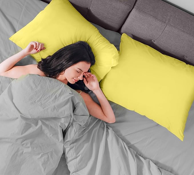 Utopia Bedding Premium 100% Waterproof Pillow Protectors with Zipper King Size (Set of 2), Bed Bug and Dust Mite Proof Zippered Pillow Covers, Pillow Encasement Cases, Yellow