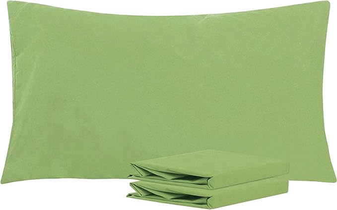 NTBAY King Pillowcase Set - 2 Pack Brushed Microfiber 20x36 Pillowcases - Soft, Wrinkle-Free, Fade-Resistant, Stain-Resistant, Sage Green Pillowcases with Envelope Closure - 20x36 Inches, Sage Green