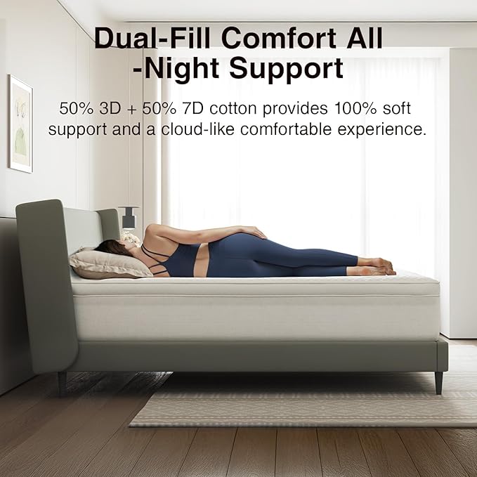 Novilla King Mattress Topper, Extra Thick Pillow Top - Overfilled Hotel Luxury Mattress Pad Cover for Back Pain Relief, Breathable Fluffy Down Alternative Fill, 8-21” Deep Pocket, Oatmeal