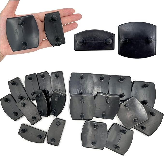 20pcs 54x9mm Black Replacement Bed Slat Plastic Centre Caps or End Caps Holders for Holding Securing Wooden Slats Bed Base,Width 54mm x Height 9 mm (10pcs End Caps and 10pcs Centre Caps)