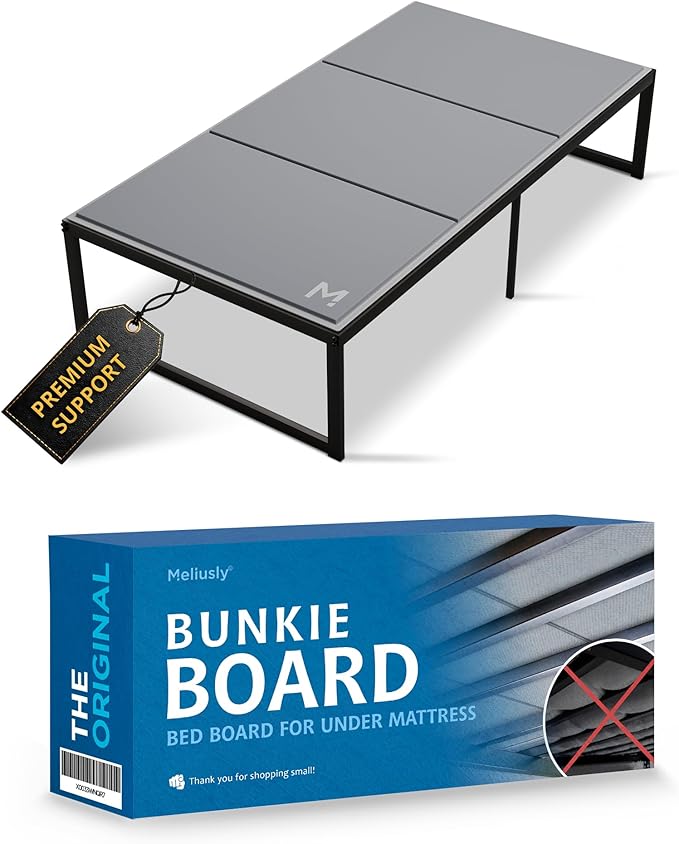 Meliusly Low Profile Bunkie Board Twin XL Size (38x79) - Non-Slip Breathable Bed Support Board for Slatted Bed Frame, Anti-Sag Under Bed Support, Noise Minimizing Moisture Resistant