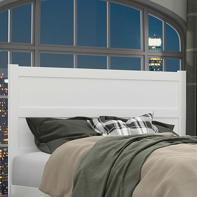 AFI, NoHo Solid Wood Panel Headboard, Queen, White