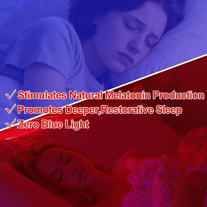 670nm Red Light Night Light for Sleep[6 Pack]- Zero Blue Light, Dimmable & Energy Efficient 0.3W Night Light Plug into Wall with Dusk-to-Dawn Sensor for Nursery, Bedroom, Bathroom