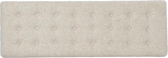 HomePop Modern Tufted Storage Bench - Textured Cream Fabric