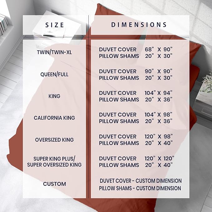 Kotton Culture 1 Pc California King Duvet Cover Only-100% Egyptian Cotton 600 Thread Count Ultra Soft Premium Durable Comforter Cover Zipper Closure & Corner Ties- (Burnt Orange, 104" X 98")