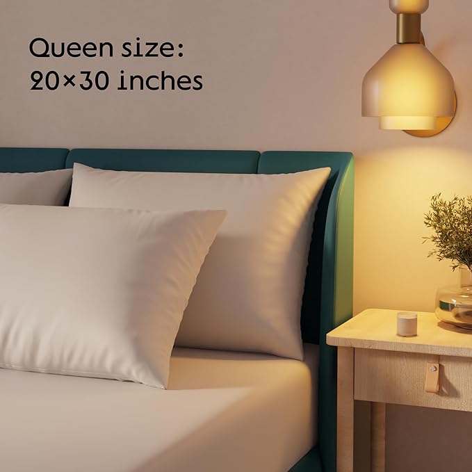 Niagara 12 Pack Waterproof Pillow Protectors Queen 20x30 Inches Smooth Zipper Premium Encasement Covers Quiet Cases Set White
