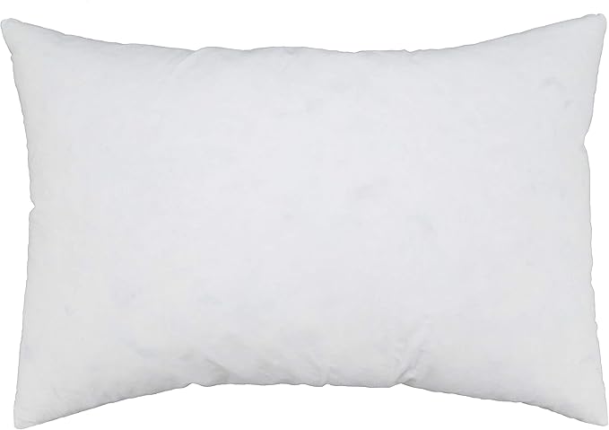 SARO LIFESTYLE Down Feather Pillow Insert, White, 14"x23"