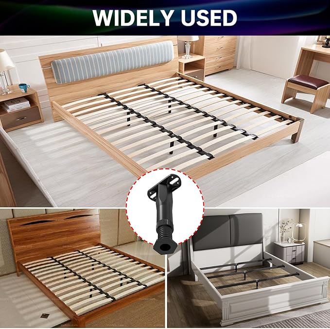 4PCS Adjustable Bed Frame Support Legs (8.3"-14.5" ), Frame Center Slats Heavy Support Leg, Extra Durable Furniture Suport Feet, for Frame/Sofa/Dresser/Chair/Table, Legs Furniture Replacement Parts