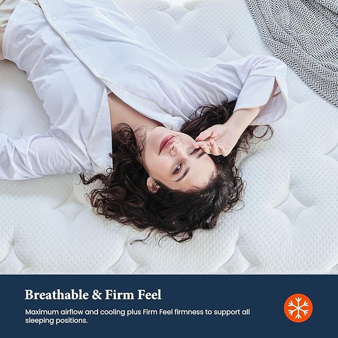 Coolvie 12 Inch Hybrid Twin XL Mattress -Firm Feel -Support Foam with Strong Pocket Springs - Extra Lumbar&Shoulder Support for Back&Stomach Sleepers, Memory Foam for Pressure Relief,XL Long Size