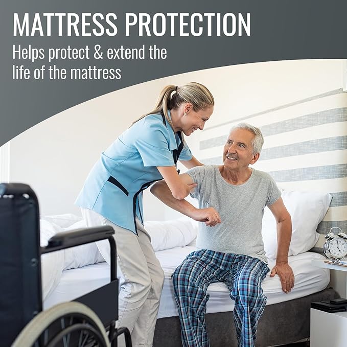 DMI Waterproof Mattress Protector and Cover, Contoured Fitted Sheet Fit, King