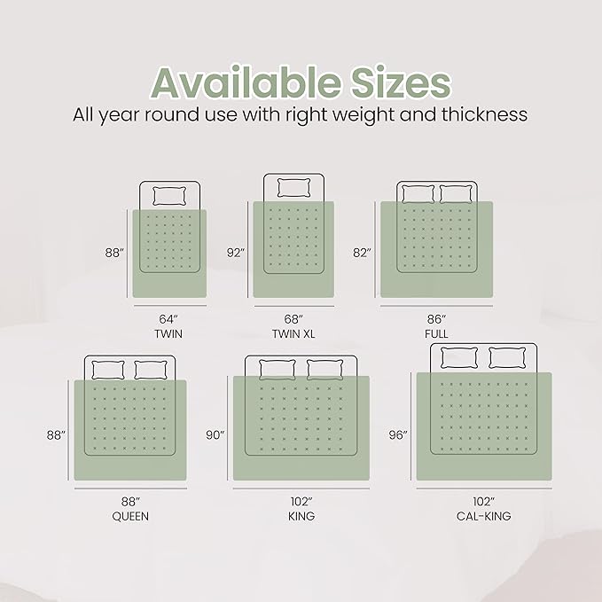 Utopia Bedding Queen Comforter Duvet Insert, Quilted Sage Green Comforter with Corner Tabs, Box Stitched Down Alternative Comforters Queen Size 88 x88 inches