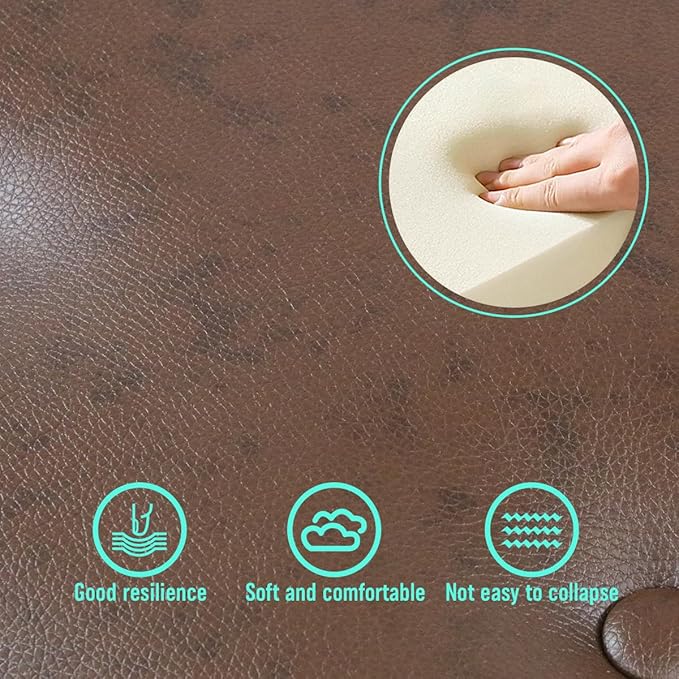 Adjustable Height Piano Stool Bench PU Leather Cushion Wooden Keyboard Seat with Music Storage (Wood)