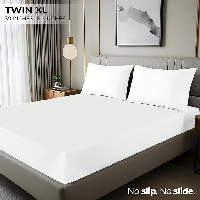 Utopia Bedding Twin XL Fitted Sheet - Bottom Sheet - Deep Pocket - Soft Microfiber - Shrinkage and Fade Resistant - Easy Care -1 Fitted Sheet Only (White)