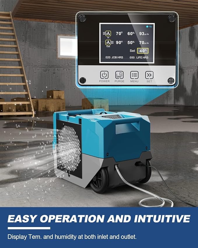 ALORAIR 264 PPD LGR Commercial Dehumidifier with Pump, Up to 3,000 Sq.Ft Industrial Dehu with Drain Hose Potable Wheels Design for Whole House, Basement, Warehouse, Garage, 6-Year-Limited Warranty