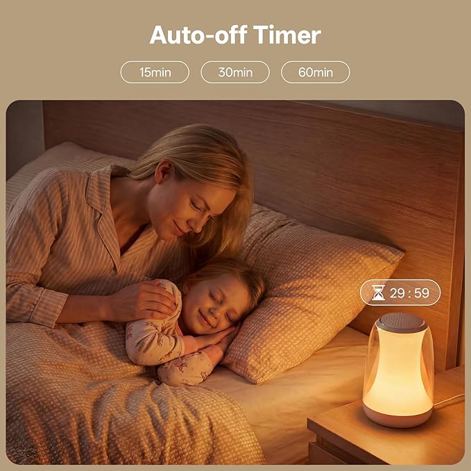 Hotmoon Sound Machine for Sleep Night Light, Lullight White Noise Sound Machine Baby Remote/Touch Control,27 Soothing Sounds Timer Sleep Machine Trainer for Adults Kids Nursery Lullaby Bedroom