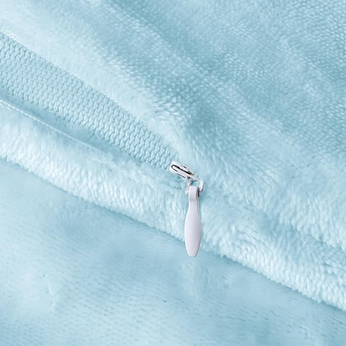 BEDELITE Body Pillow Cover with Zipper Closure, Super Soft and Cozy Fuzzy Fleece Pillowcase 20 x 54 Inches, Luxury Fluffy Plush Long Body Pillow Pillowcase for All Seasons(Blue)